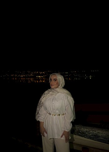 Beyaz, Salaş Kesim, Uzun Kollu Kadın Tunik