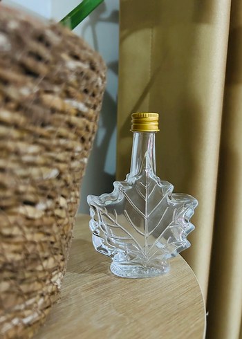 Yaprak cam şişe kolonya - Görsel 3