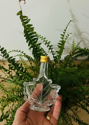 Yaprak cam şişe kolonya - Görsel 8
