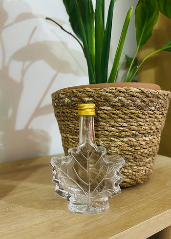 Yaprak cam şişe kolonya - Görsel 5