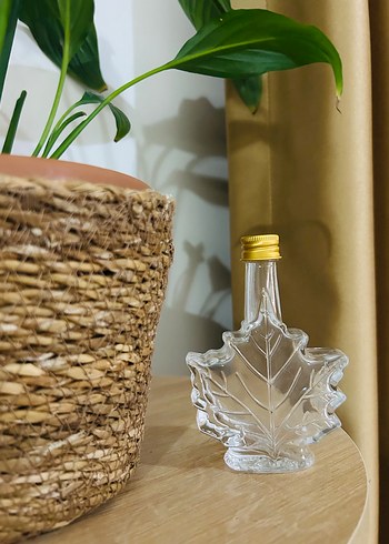 Yaprak cam şişe kolonya - Görsel 4