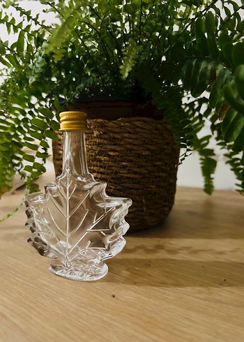 Yaprak cam şişe kolonya - Görsel 6