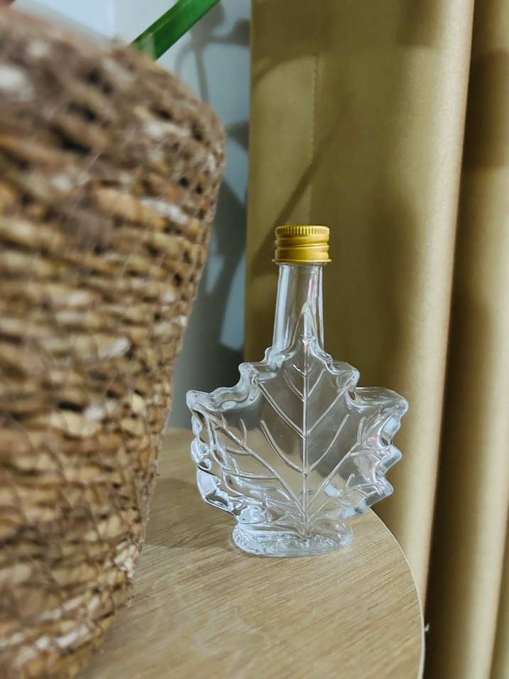 Yaprak cam şişe kolonya - Görsel 3