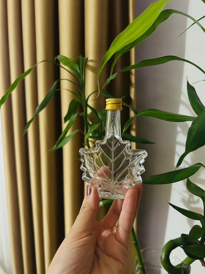 Yaprak cam şişe kolonya - Görsel 2