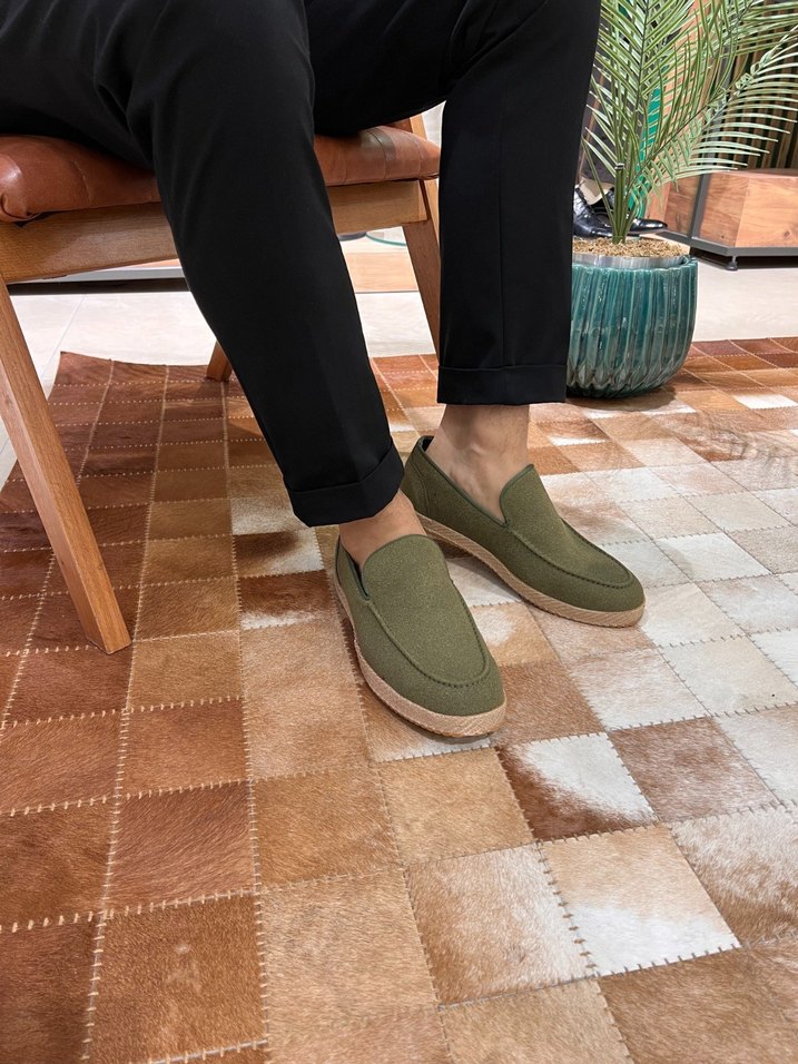 Minimalist Gri Erkek Espadril - Görsel 5