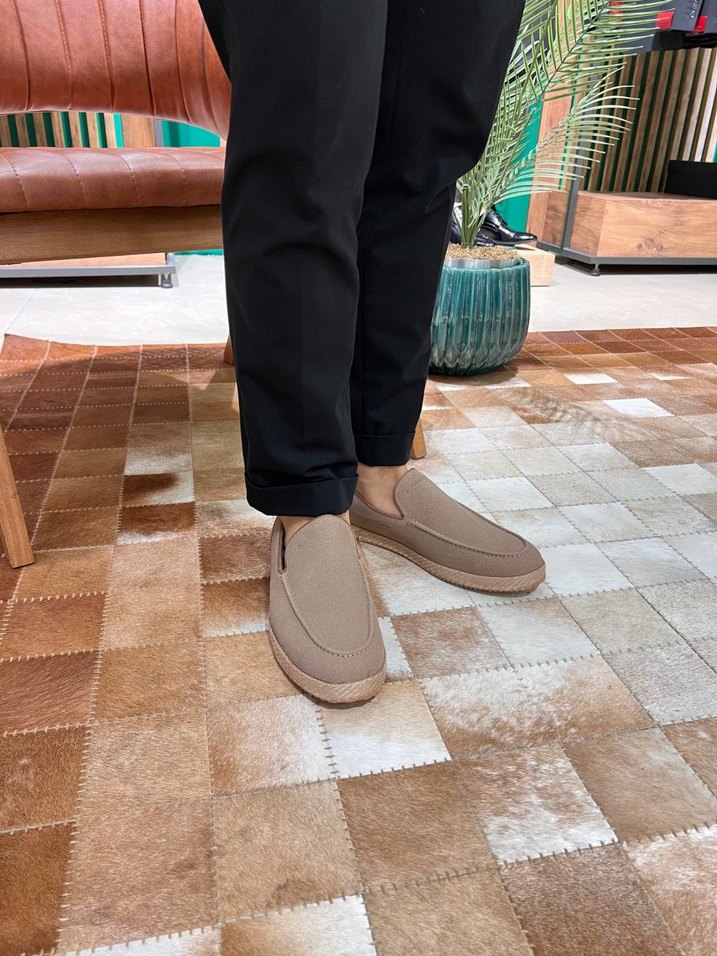 Yılan Desenli Kahverengi Erkek Espadril - Görsel 3