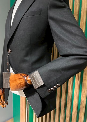 Düğmeli Siyah Erkek Takım Ceketi 4023-01Z - Görsel 4