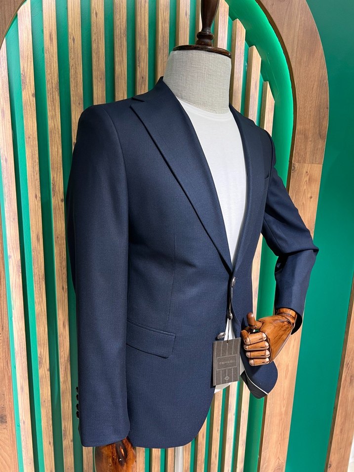 Koyu Lacivert Erkek Ofis Ceketi 4023-02 - Görsel 2