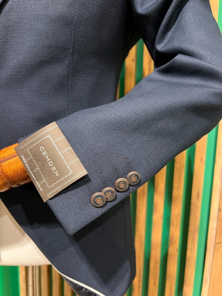 Lacivert Erkek Klasik Kesim Ceket 4023-02B - Görsel 5