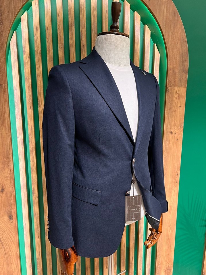 Lacivert Erkek Klasik Kesim Ceket 4023-02B - Görsel 2