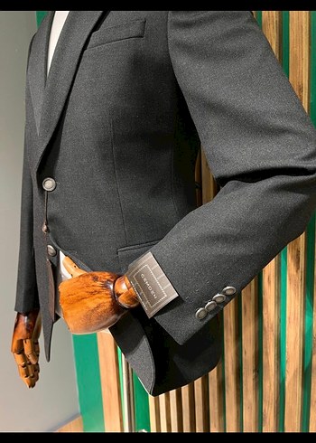 Koyu Gri Blazer Ceket 4023-07T - Görsel 5