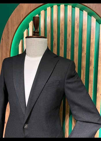 Koyu Gri Blazer Ceket 4023-07T - Görsel 3