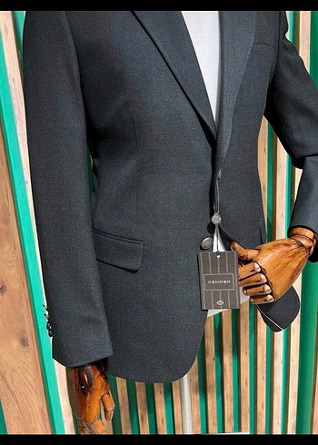 Koyu Gri Blazer Ceket 4023-07T - Görsel 4