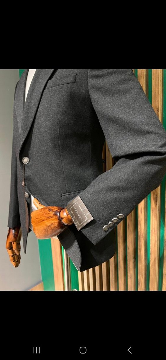 Koyu Gri Blazer Ceket 4023-07T - Görsel 5