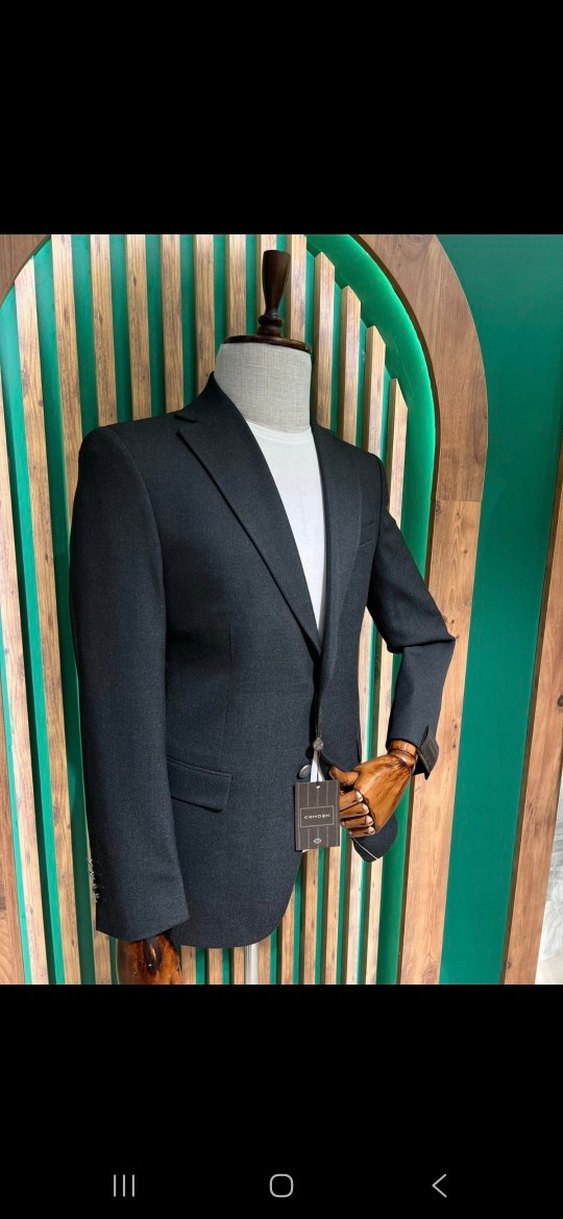 Koyu Gri Blazer Ceket 4023-07T - Görsel 2