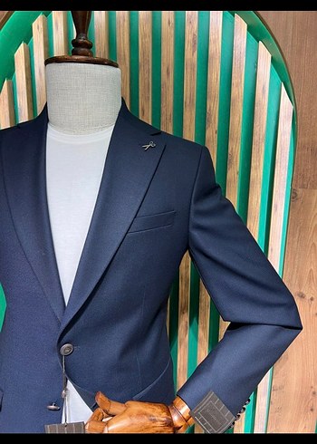 Lacivert Düğmeli Erkek Ceket 4023-02Y - Görsel 3