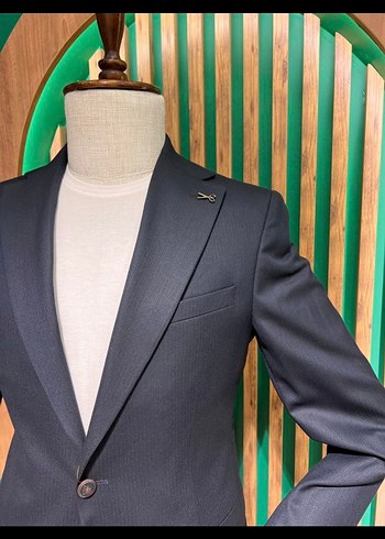 Lacivert Klasik Kesim Erkek Ceket 4023-02V - Görsel 4