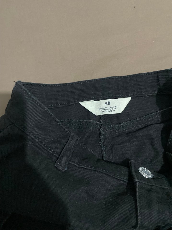 Siyah Düğmeli Midi Kot Etek - Görsel 2