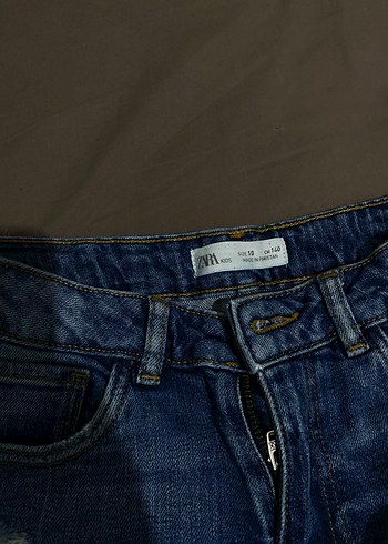 Kız Çocuk Koyu Mavi Mini Kot Şort - Görsel 2