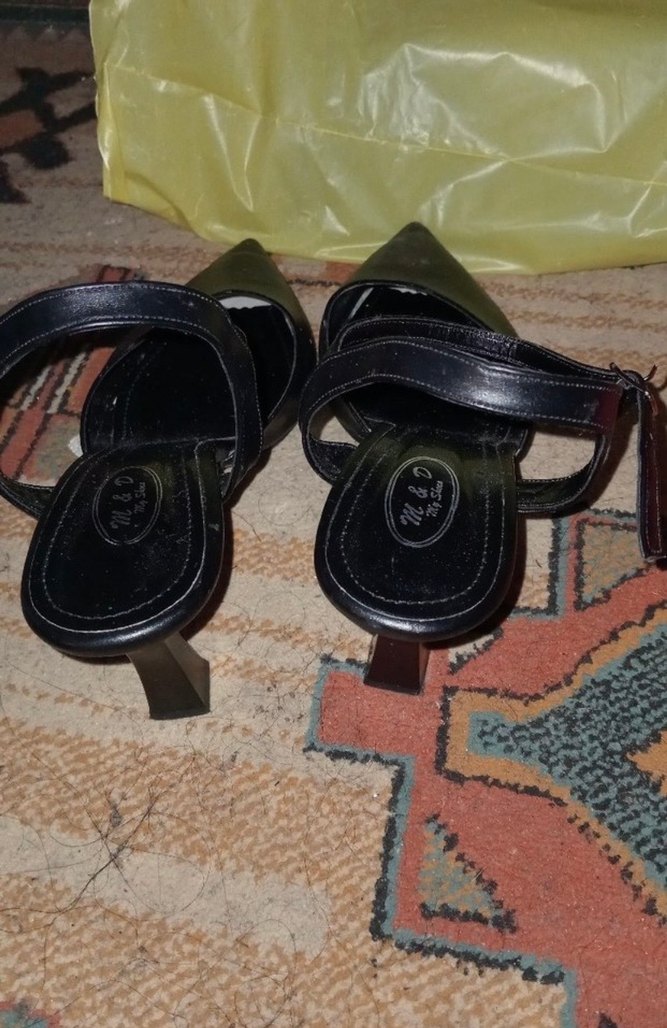 Kemerli Siyah Stiletto Kadın Ayakkabı - Görsel 2