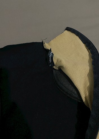 Fermuarlı, Yarım Balıkçı Yaka Siyah Kadın Kazak - Görsel 2