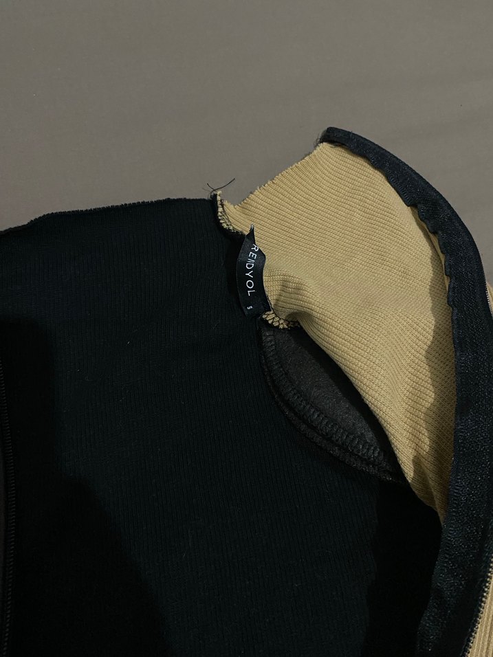 Fermuarlı, Yarım Balıkçı Yaka Siyah Kadın Kazak - Görsel 2