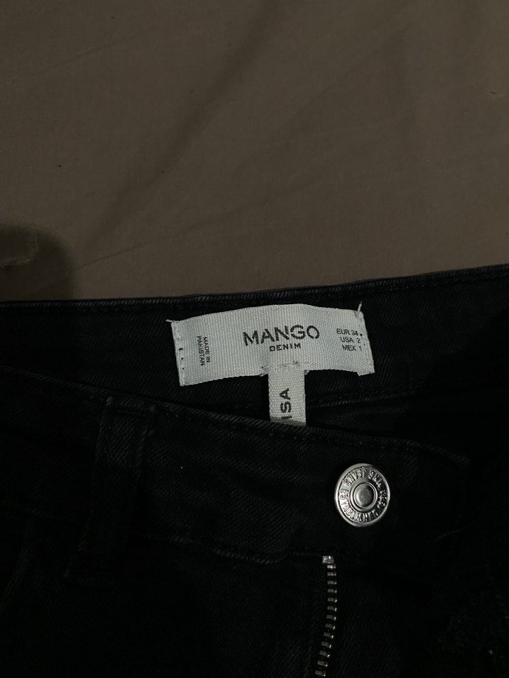 Kadın Siyah Kemerli Mini Denim Şort - Görsel 2