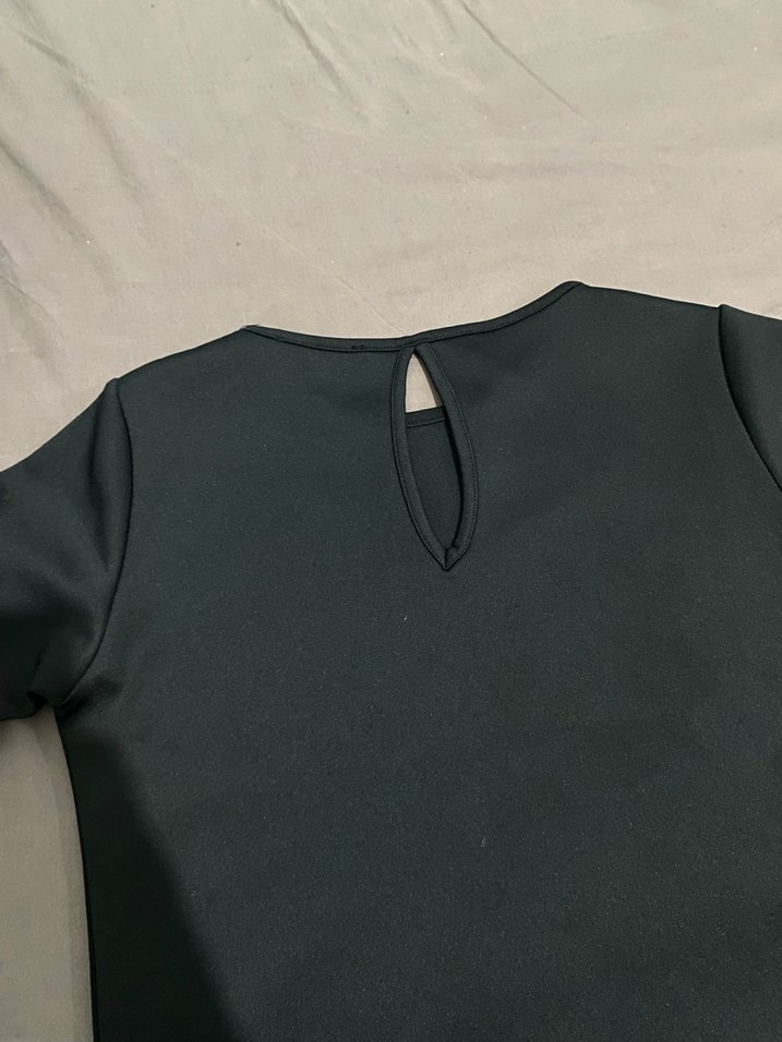 Siyah Uzun Kollu Basic Tişört - Görsel 3