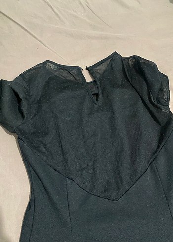 Siyah V Yakalı Uzun Kollu Gotik Bluz - Görsel 3