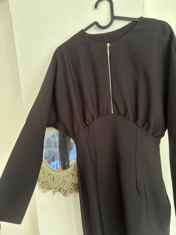 Fermuarlı Mini Elbise - Görsel 2