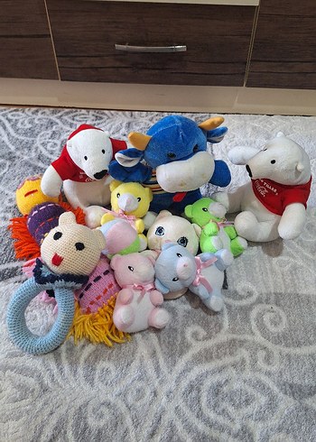 Renkli Peluş Oyuncak Seti