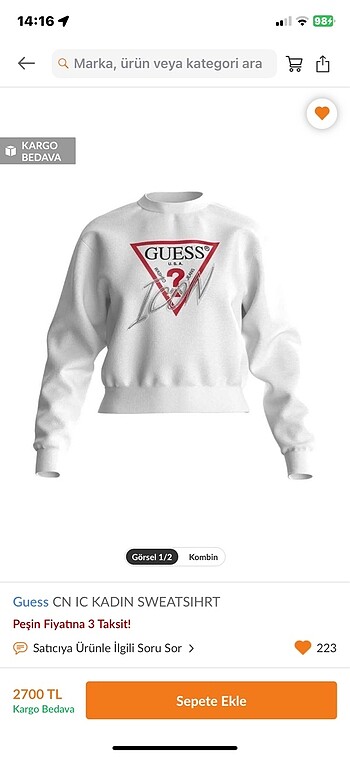 Guess kadın sweat