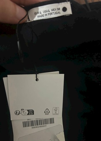 Zara Etiketli Uzun Kollu Siyah Mini Elbise - Görsel 3