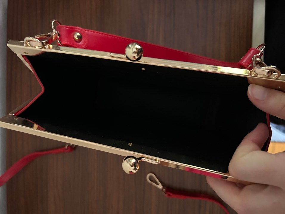 Klasik Şıklık Kırmızı Deri Kadın Çanta - Görsel 5