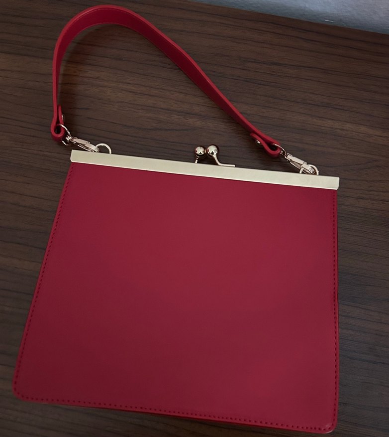 Klasik Şıklık Kırmızı Deri Kadın Çanta - Görsel 3