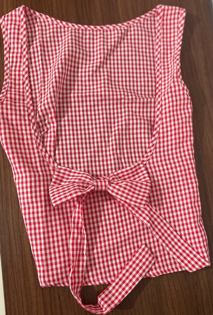 Kırmızı Ekose Desenli bluz - Görsel 5