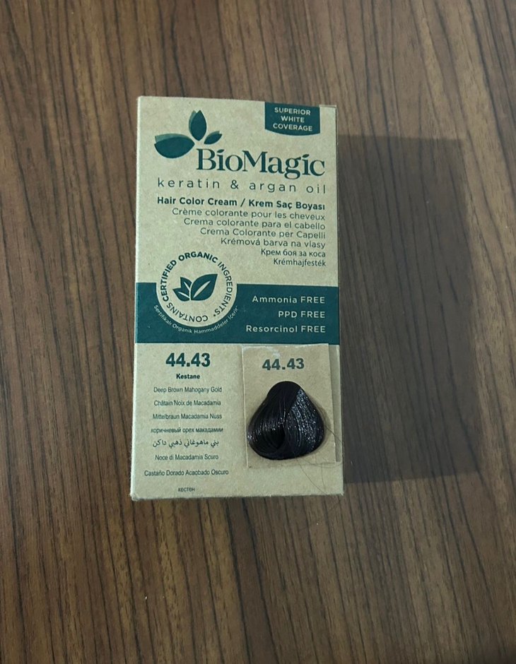 BioMagic Keratin & Argan Yağlı Saç Boyası 44.43 Kestane - Görsel 4