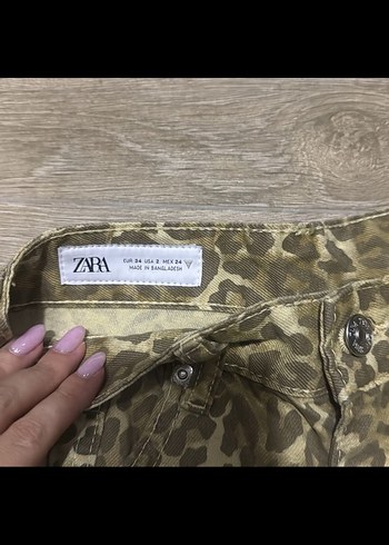 Yeni zara leopar desenli jean - Görsel 3