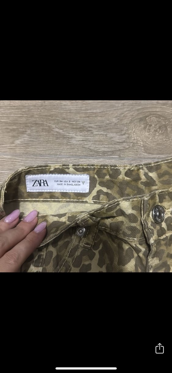 Yeni zara leopar desenli jean - Görsel 3