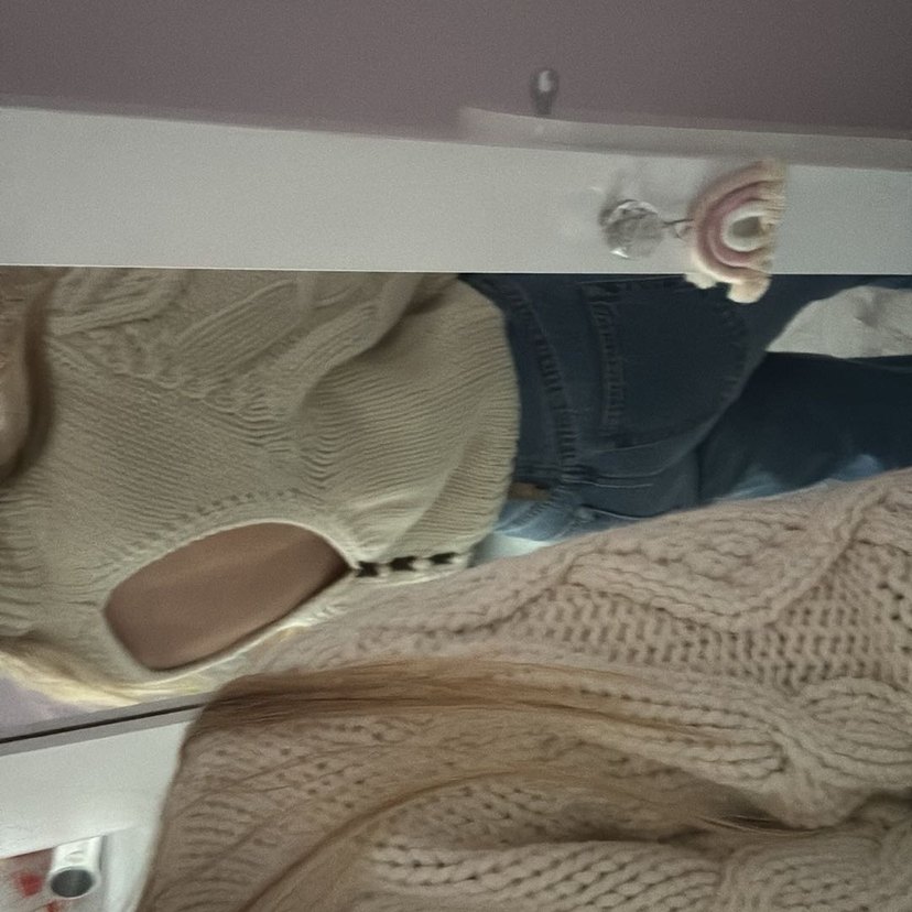 Zara örgülü beyaz kazak - Görsel 2