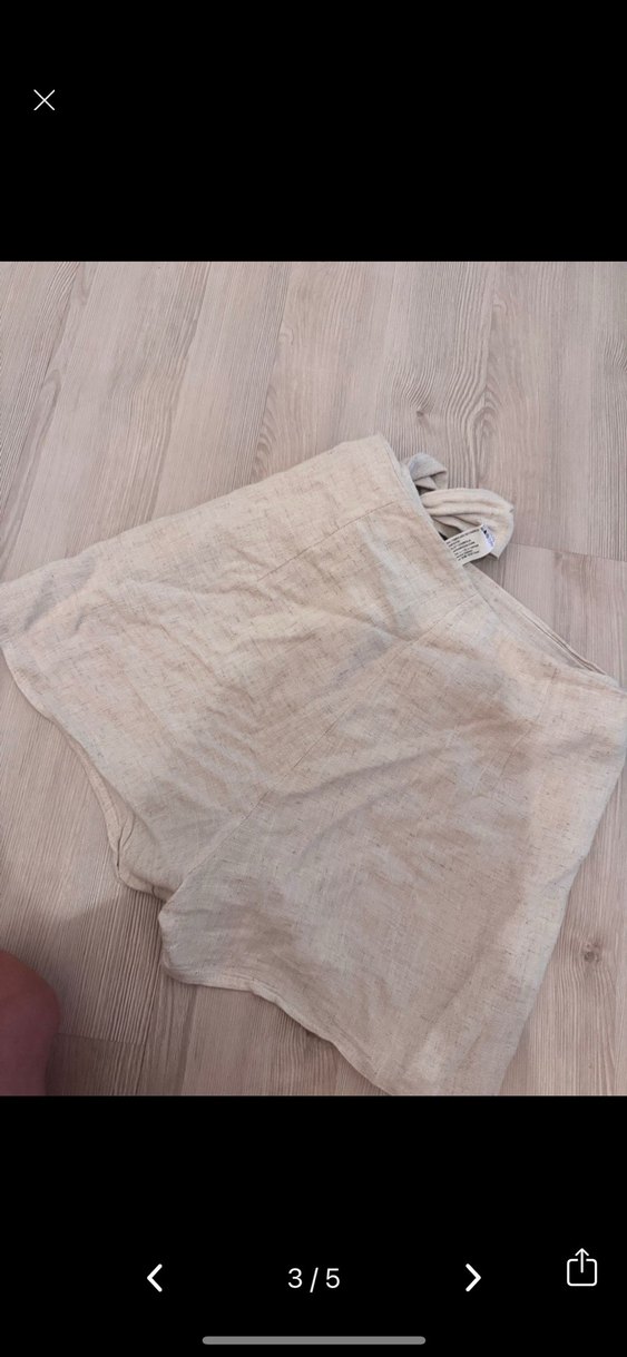 Stradivarius keten şort etek - Görsel 4