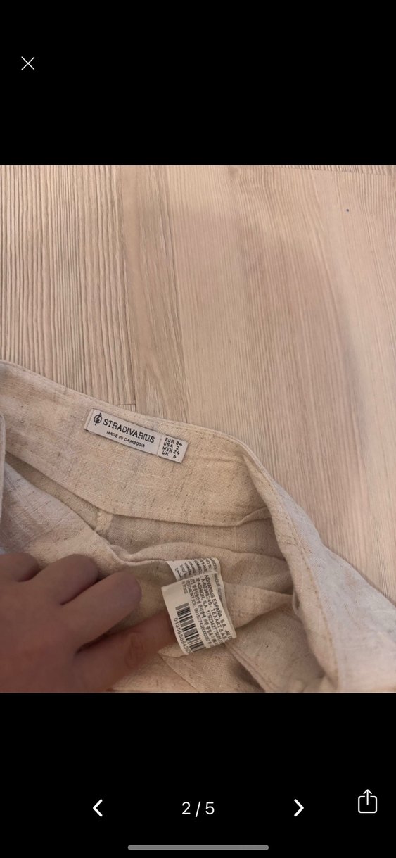 Stradivarius keten şort etek - Görsel 2