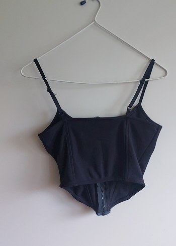 Tokalı Siyah Gotik Strappy Büstiyer - Görsel 3