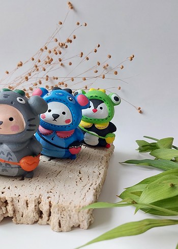 Renkli Hayvan Kostümlü Mini Figürler - Görsel 2