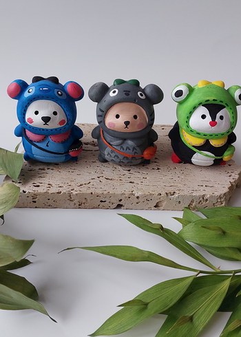 Renkli Hayvan Kostümlü Mini Figürler - Görsel 5
