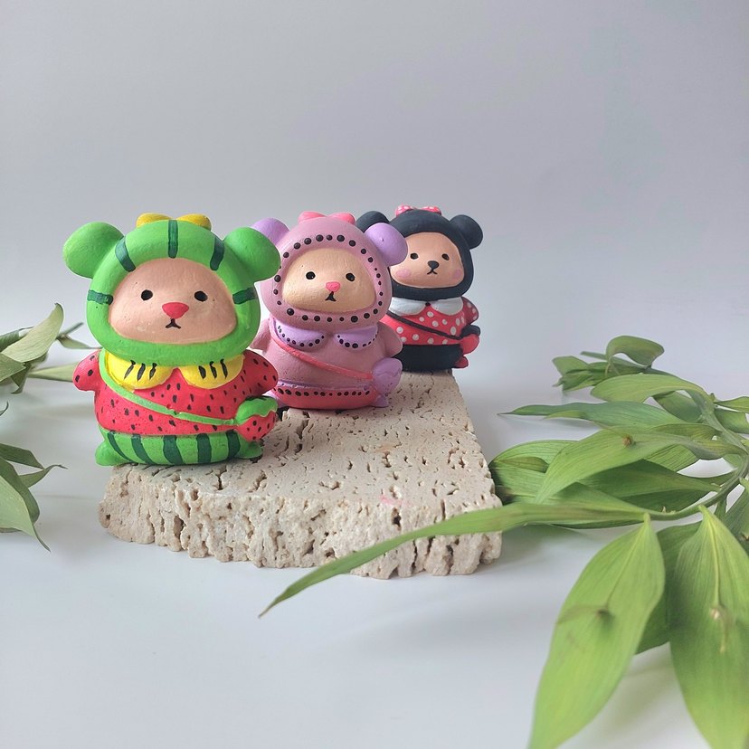 Renkli Sevimli Aksiyon Figürleri Seti - Görsel 4