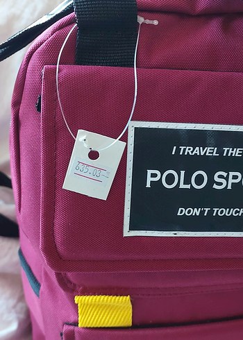 Bordo Polo Sports Fermuarlı Kadın Sırt Çantası - Görsel 4