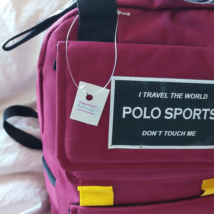 Bordo Polo Sports Fermuarlı Kadın Sırt Çantası - Görsel 4