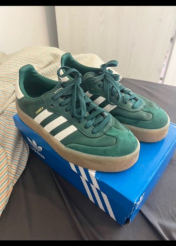 Adidas Platform Samba Yeşil Spor Ayakkabı