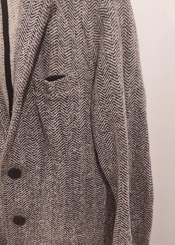 m Beden gri Renk Gri Düğmeli Kadın Blazer Ceket